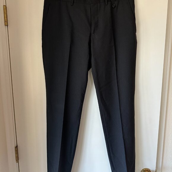 Prada Men’s Black Pinstripe Dress Pants — 34x32 — Like New - Picture 1 of 4